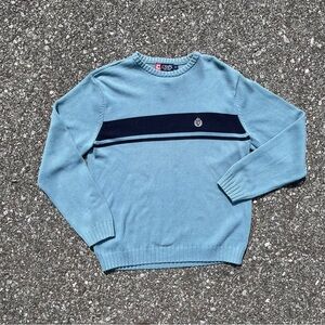 Vintage 90s Chaps Ralph Lauren Blue Knit Sweater Sz M Men’s Multicolor Cotton